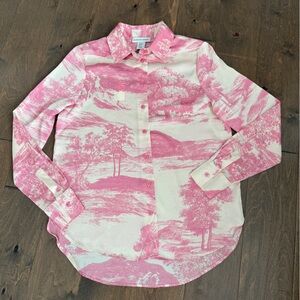 Cupcakes & Cashmere Women's Pink Button Down Size XS